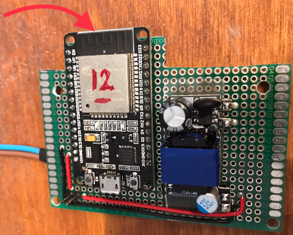 Mains monitor PCB