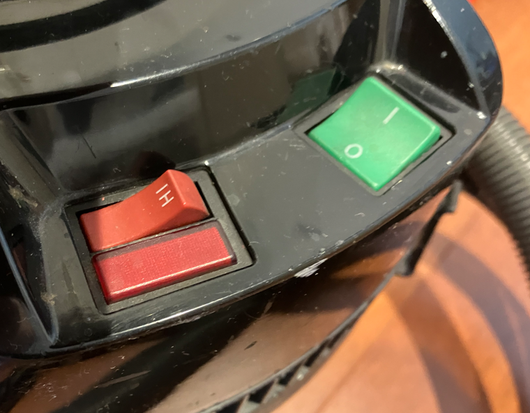 Henry Vacuum Front Panel Buttons